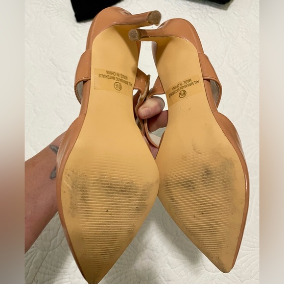 Lulus Faire Tan Pointed-Toe Mules size 6.5 - Picture 7 of 11